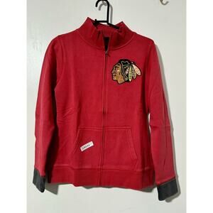 Red Jacket Juniors NHL Chicago Blackhawks Hockey Jacket New Medium